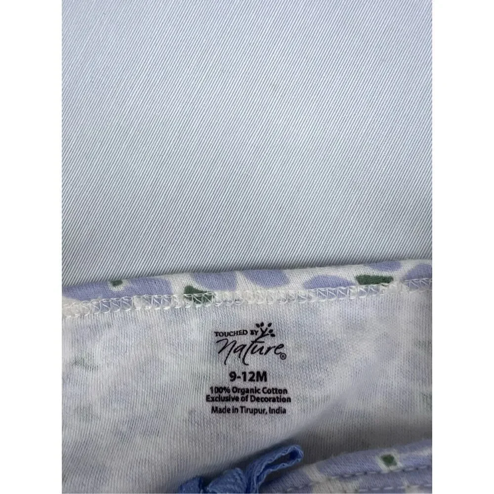Touched by Nature Baby Girl Organic Cotton Romper size 9-12 months